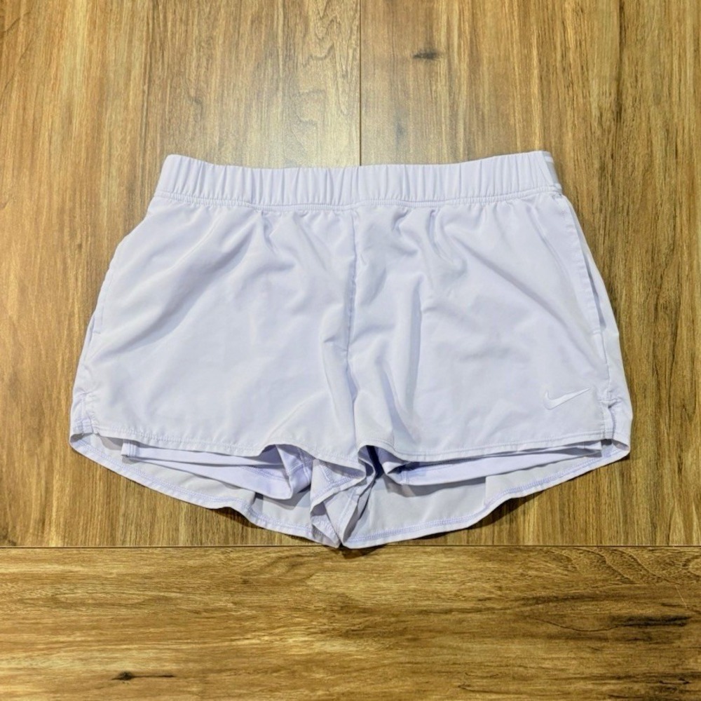 Nike Dri-FIT Lavender Purple Shorts Built-In Liner Elastic Waist Women's Medium